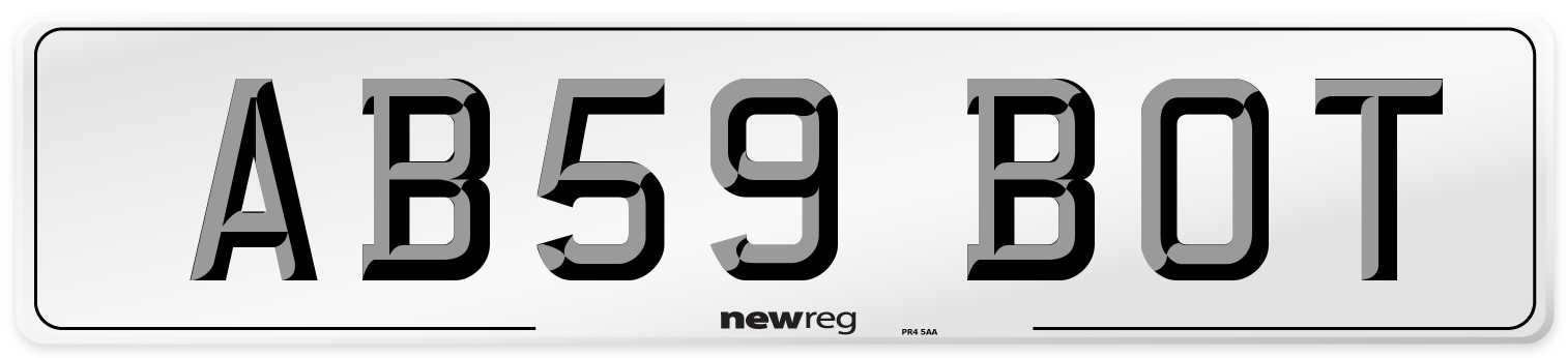AB59 BOT Number Plate from New Reg